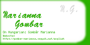 marianna gombar business card